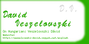 david veszelovszki business card