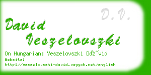david veszelovszki business card
